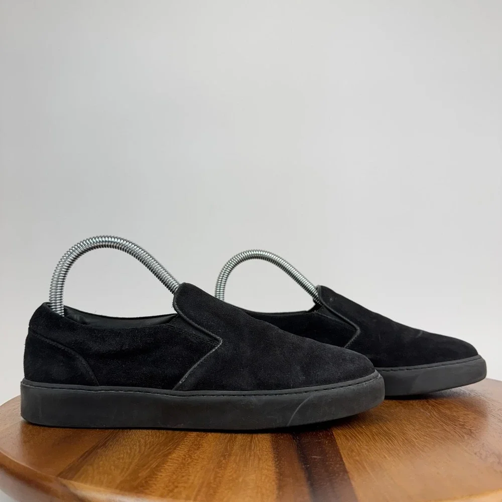 Womens Moncler Black Suede Casual Slip On Shoes Sneakers Size 36‎ US 6 M GUC